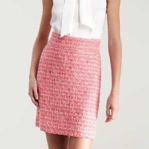 Kate Spade Delphina Hot Pink Tweed A Line Skirt